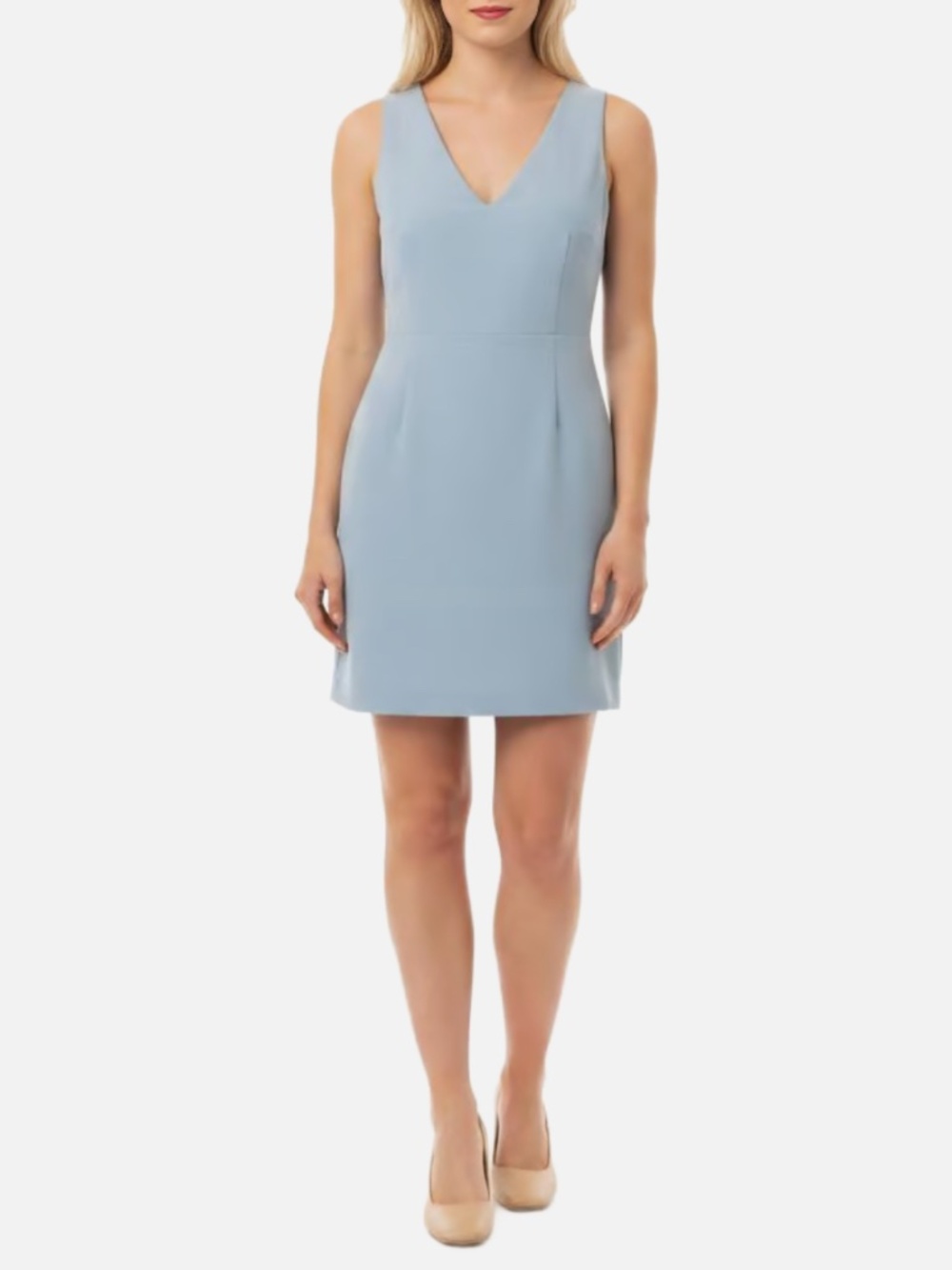 MSGM V-Neck Midi Dress in Periwinkle Blue: Size 2